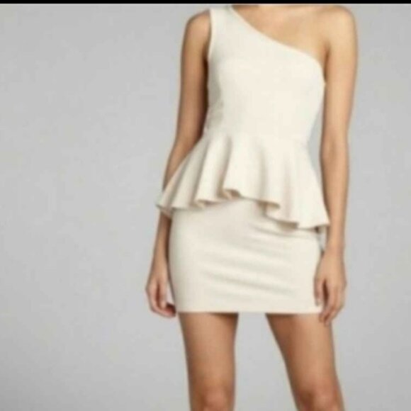 LOVERS * FRIENDS PEPLUM ONE SHOULDER MINI DRESS NWT SMALL - Picture 4 of 6